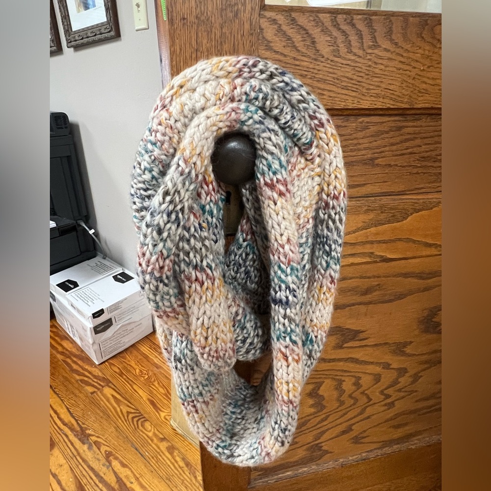 Multicolor Knit Infinity Scarf